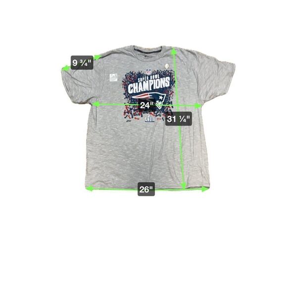 NFL Super Bowl LIII Champions New England Patriots Fanatics T-Shirt 3XL XXXL - Picture 5 of 5